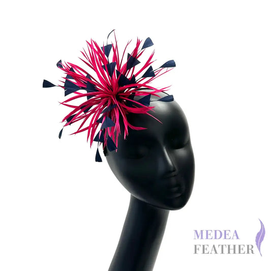 Goose Biot and Diamond Cut Goose Feather Flower Mount FM059 Custom - Please add text below