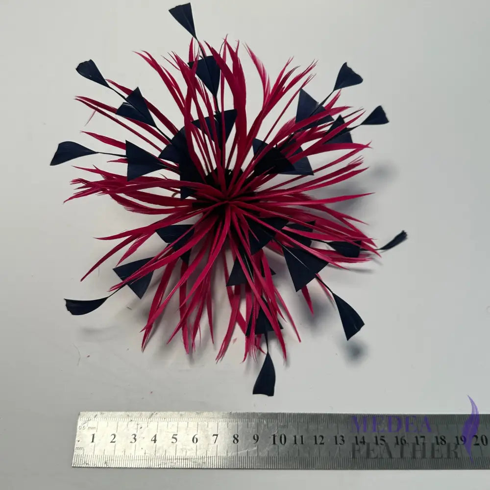 Goose Biot and Diamond Cut Goose Feather Flower Mount FM059 Custom - Please add text below