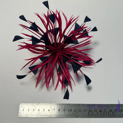 Goose Biot and Diamond Cut Goose Feather Flower Mount FM059 Custom - Please add text below