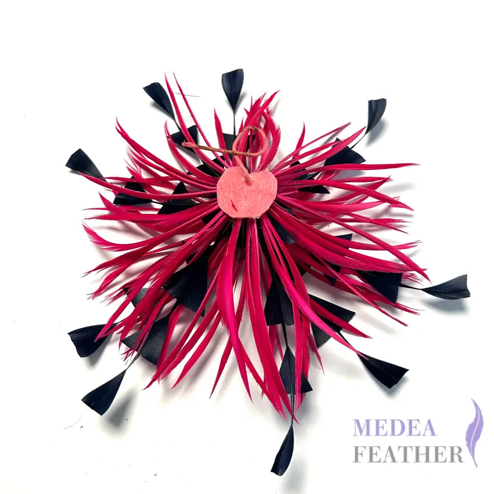 Goose Biot and Diamond Cut Goose Feather Flower Mount FM059 Custom - Please add text below