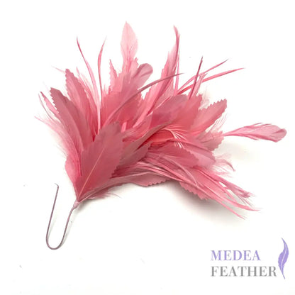 Goose Biot and Hackle Feather Flower Mount Custom - Please add text below
