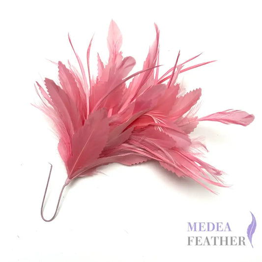 Goose Biot and Hackle Feather Flower Mount Custom - Please add text below