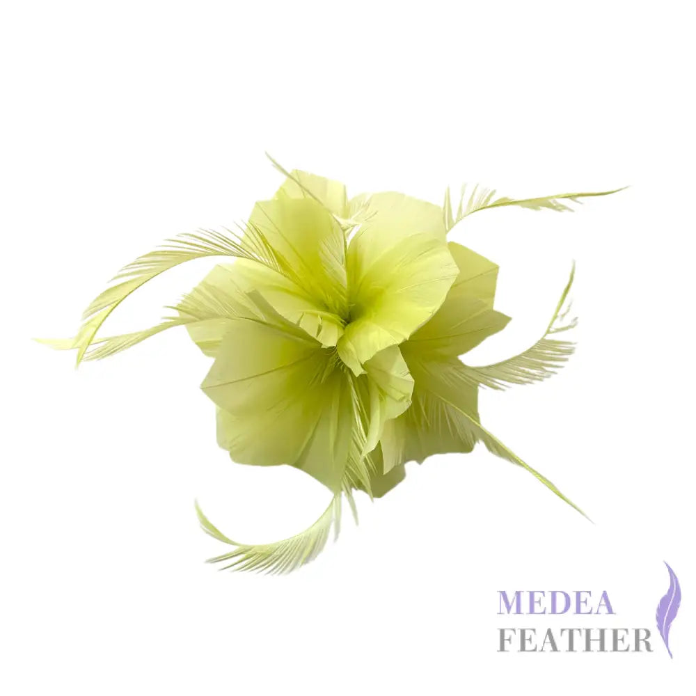 Goose Biot Feather Flower Corsage DS25050E #59 wild green