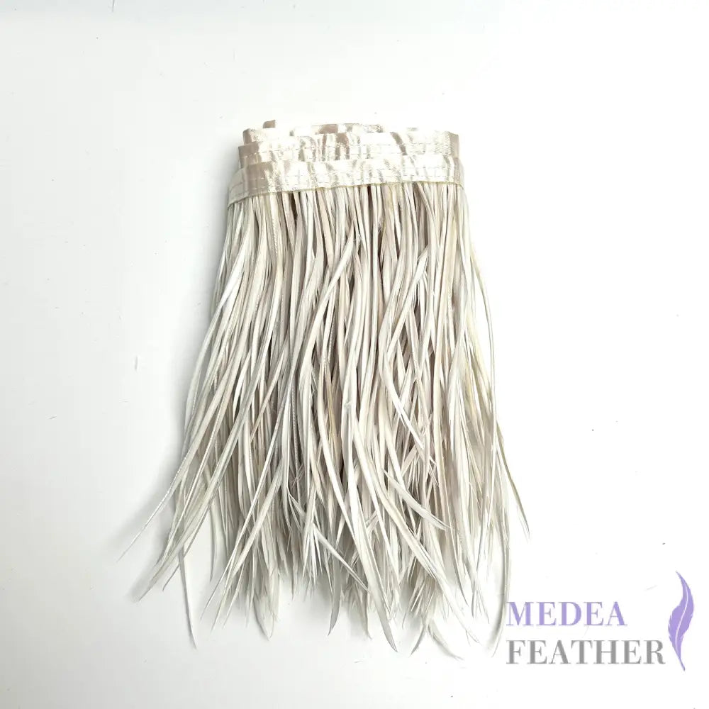 Goose Biot Feather Fringe 1 Meter #02 white