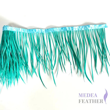 Goose Biot Feather Fringe 1 Meter #73 royal palm