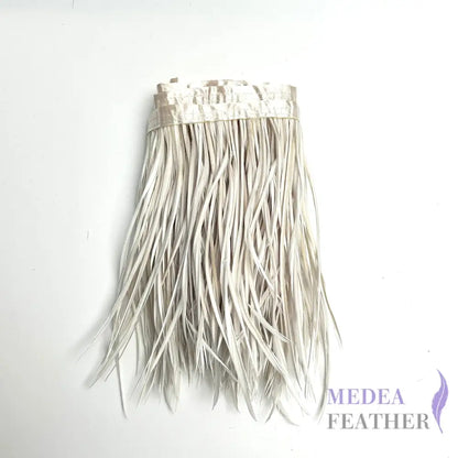 Goose Biot Feather Fringe 1 Meter #02 white