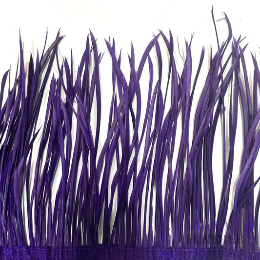 Goose Biot Feather Fringe 1 Meter #60 dark purple