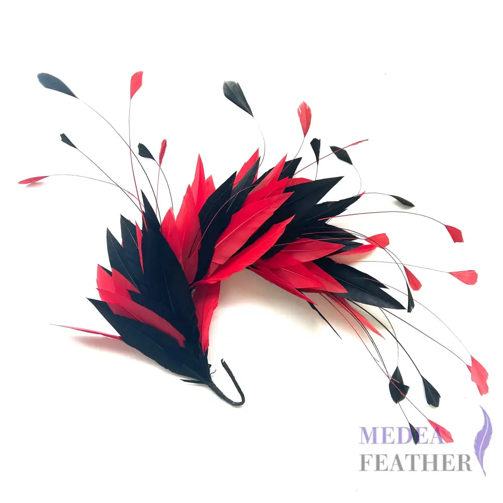 Goose & Coque Feather Hat Mount for Millinery & Fascinator Making - FM304 - #03 & #22