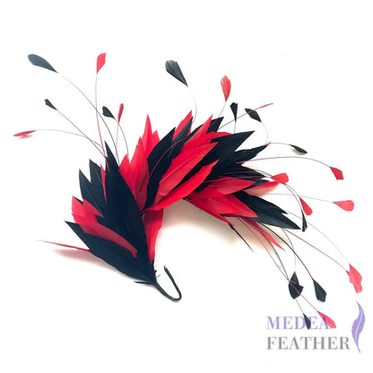 Goose & Coque Feather Hat Mount for Millinery & Fascinator Making - FM304 - #03 & #22