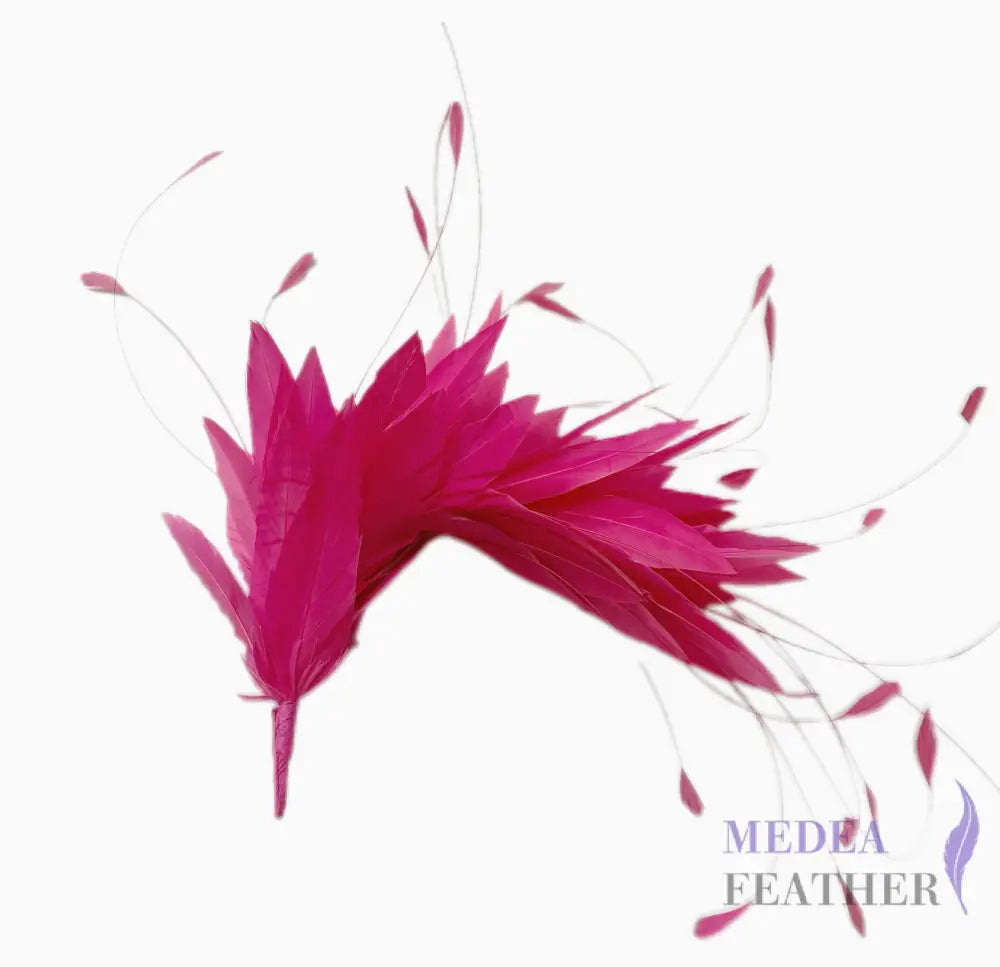 Goose & Coque Feather Hat Mount for Millinery & Fascinator Making - FM304 - #101 Fandango pink