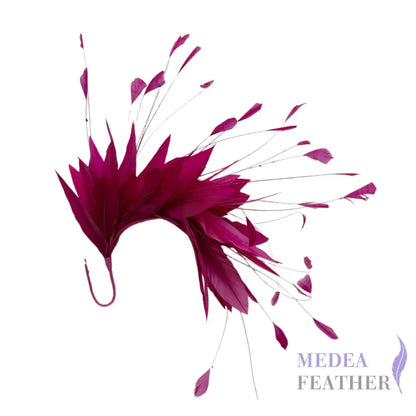 Goose & Coque Feather Hat Mount for Millinery & Fascinator Making - FM304 - #102 magenta haze