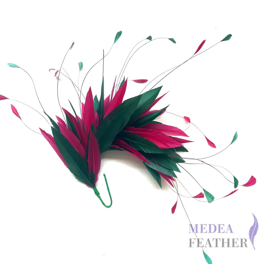 Goose & Coque Feather Hat Mount for Millinery & Fascinator Making - FM304 - #18 & #96