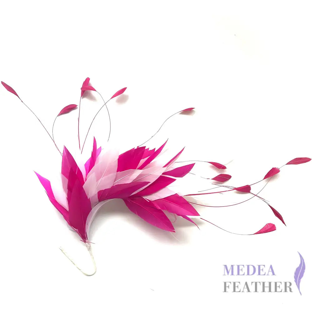 Goose & Coque Feather Hat Mount for Millinery & Fascinator Making - FM304 - #20 & #02