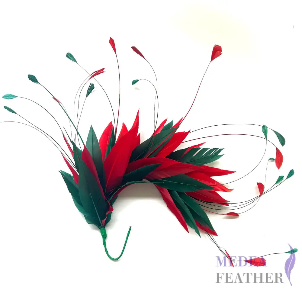 Goose & Coque Feather Hat Mount for Millinery & Fascinator Making - FM304 - #22 & #96