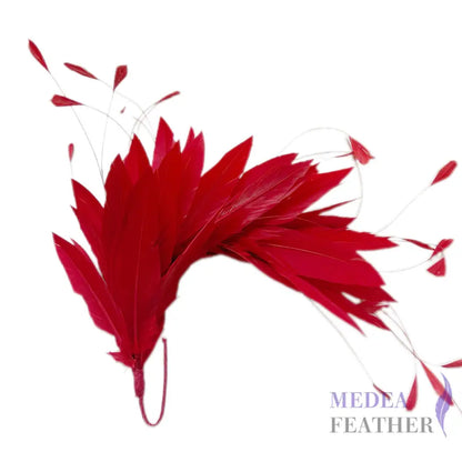 Goose & Coque Feather Hat Mount for Millinery & Fascinator Making - FM304 - #23 tango red