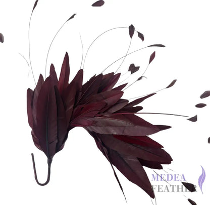 Goose & Coque Feather Hat Mount for Millinery & Fascinator Making - FM304 - #33 purple potion