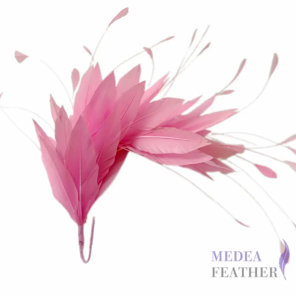 Goose & Coque Feather Hat Mount for Millinery & Fascinator Making - FM304 - #51 pink