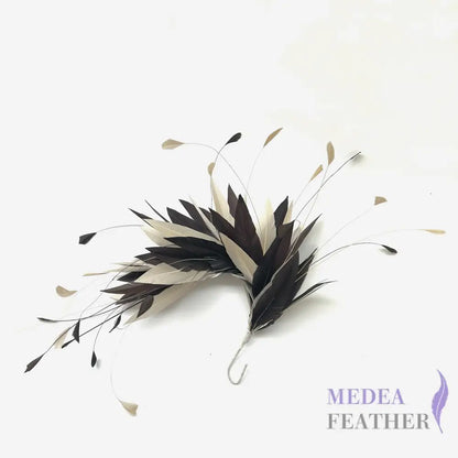 Goose & Coque Feather Hat Mount for Millinery & Fascinator Making - FM304 - #64 & #04