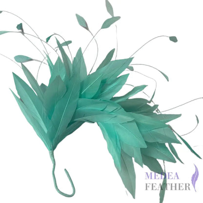 Goose & Coque Feather Hat Mount for Millinery & Fascinator Making - FM304 - #76 Aqua
