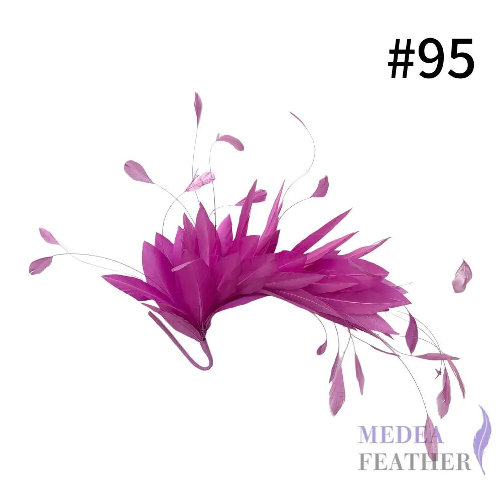 Goose & Coque Feather Hat Mount for Millinery & Fascinator Making - FM304 - #95 violet