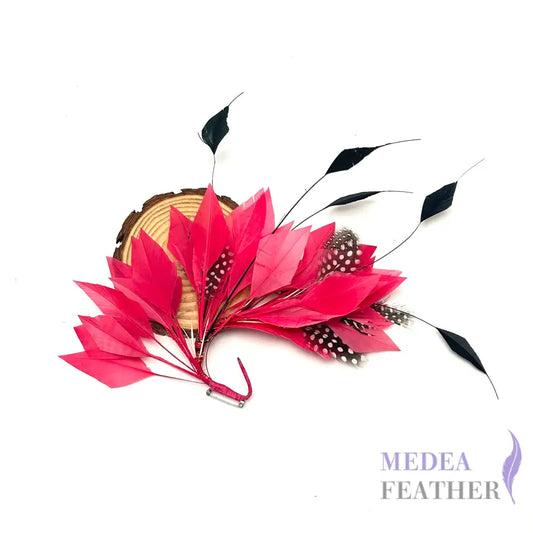 Goose feather and Guinea Dot Feather Mount Custom - Please add text below