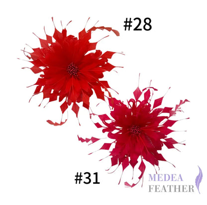 Goose Feather & Diamond Coque Feather Tips Flower Mount DS260119