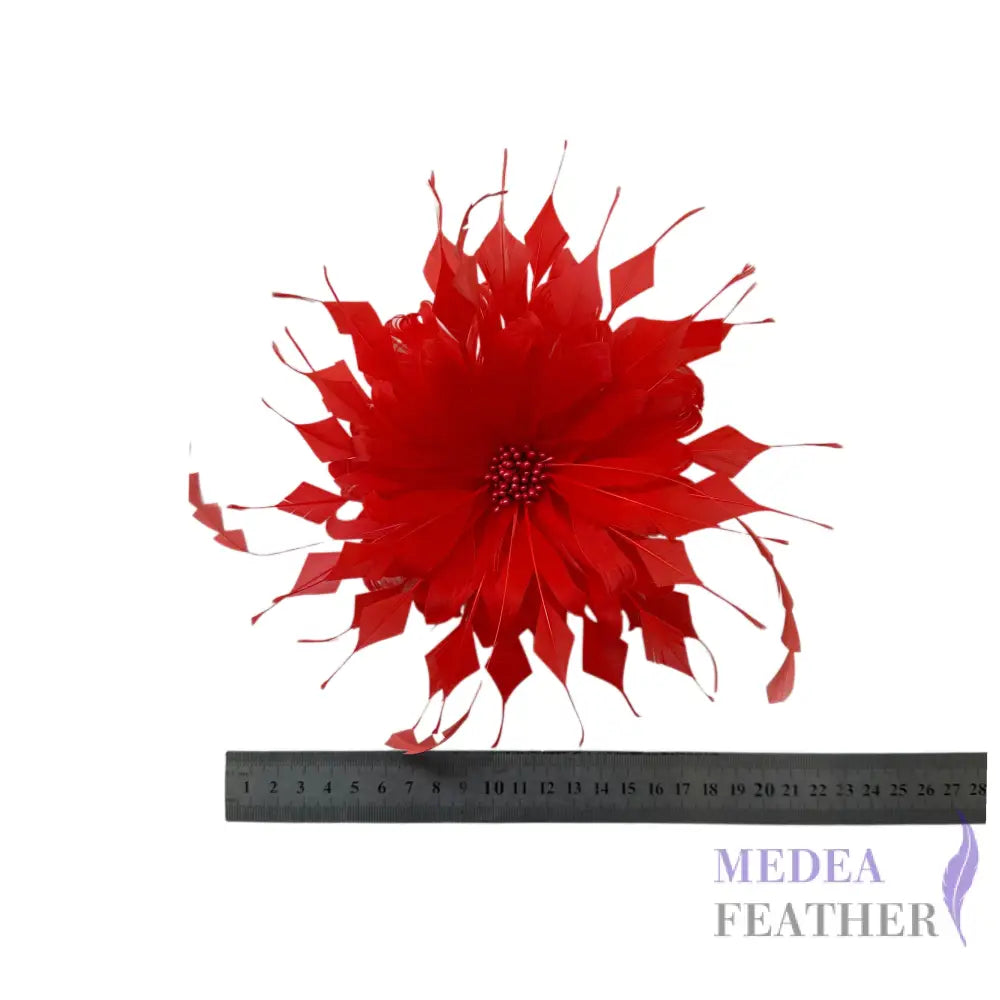 Goose Feather & Diamond Coque Feather Tips Flower Mount DS260119