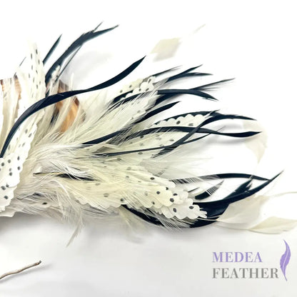 Goose Feather Dot design and Goose Biot Feather Mount Custom - Please add text below