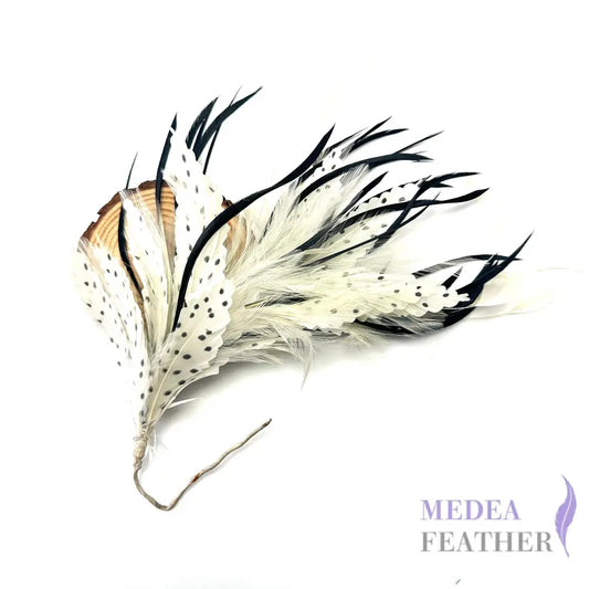 Goose Feather Dot design and Goose Biot Feather Mount Custom - Please add text below