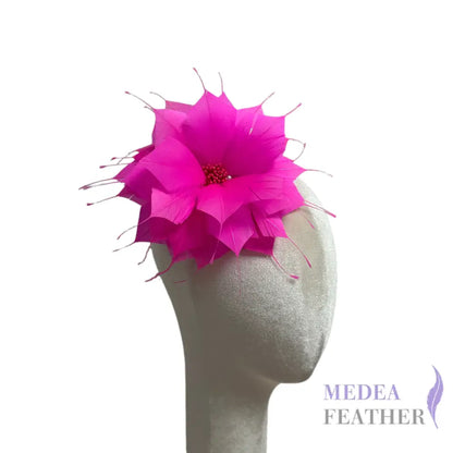 Goose Feather Flower 14cm FM024 - #52 neon pink