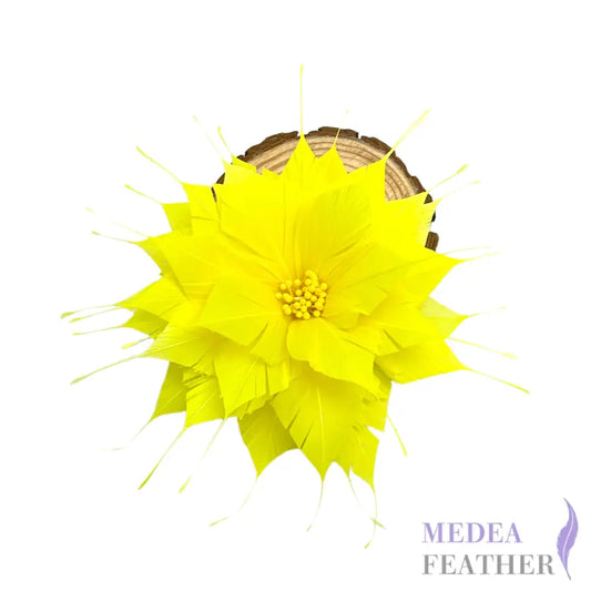 Goose Feather Flower 14cm FM615 #56 neon yellow