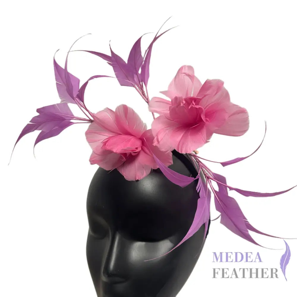 Goose Feather Flower and Arrow-shaped Feather Mount DS26102601 - #94 for flower colour; #95 for leaves colour