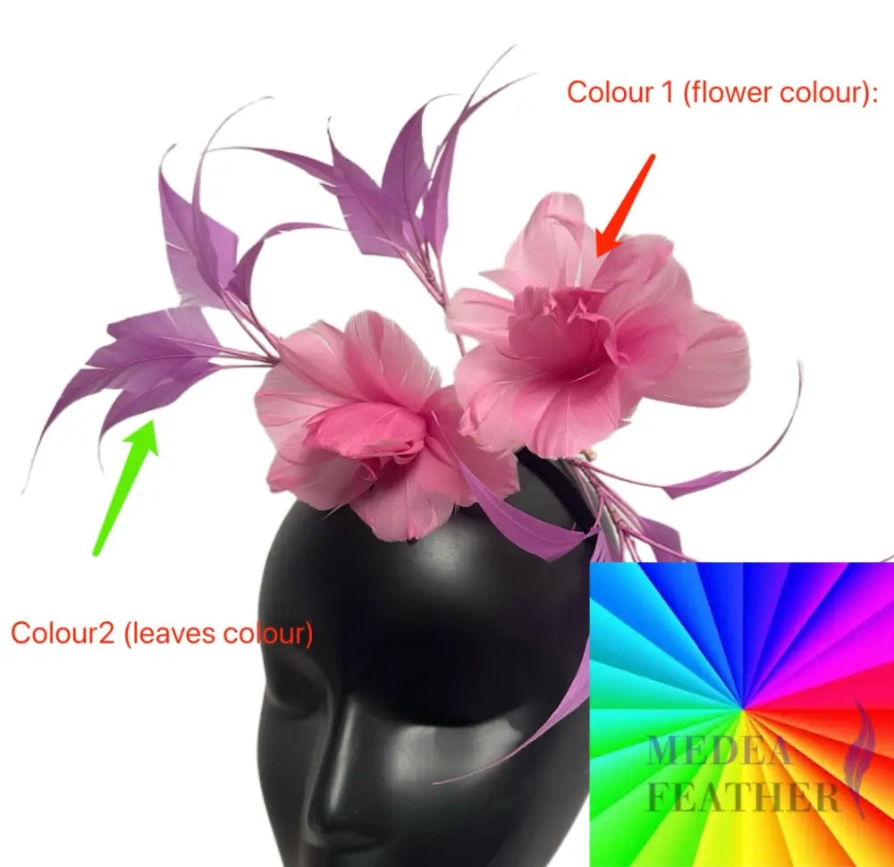 Goose Feather Flower and Arrow-shaped Feather Mount DS26102601 - Custom-please add text below