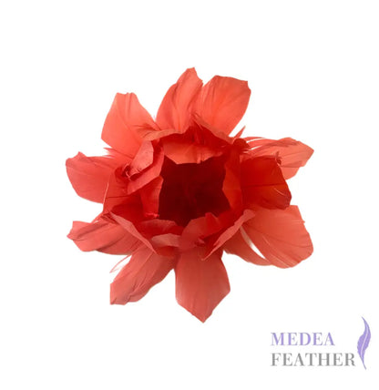 Goose feather flower bloom #30 coral
