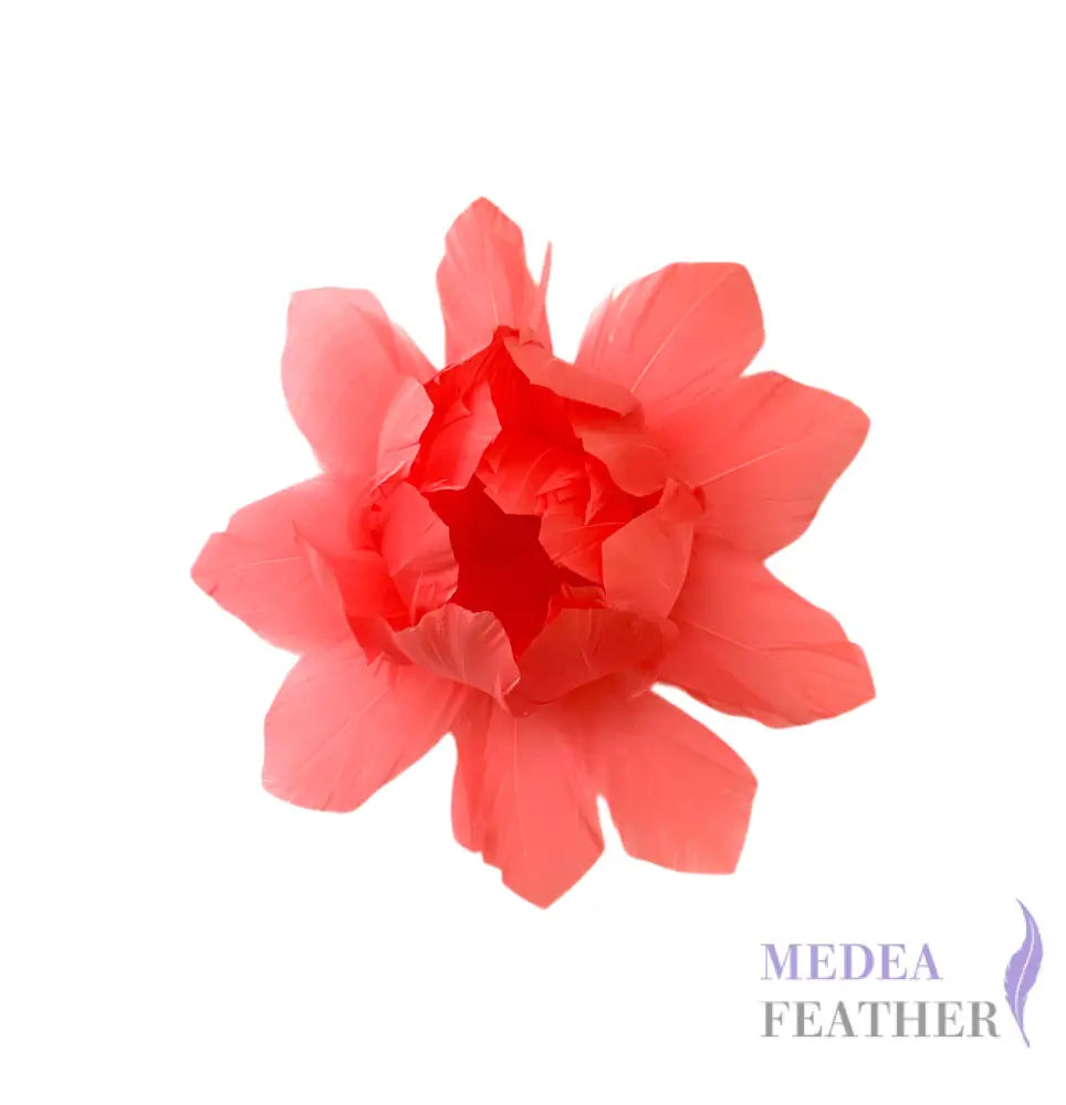 Goose feather flower bloom #27 flamingo pink