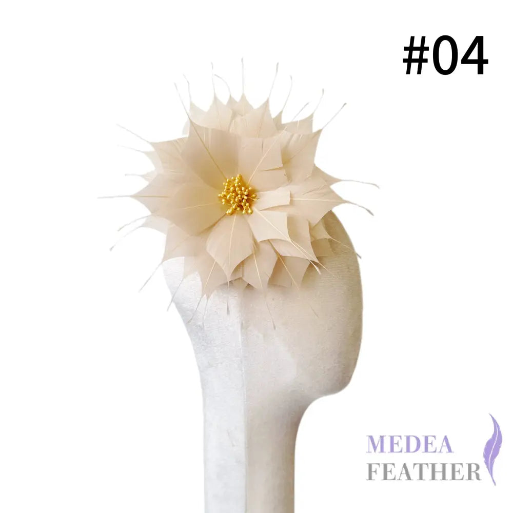 Goose Feather Flower 14cm FM024 - #04 cream