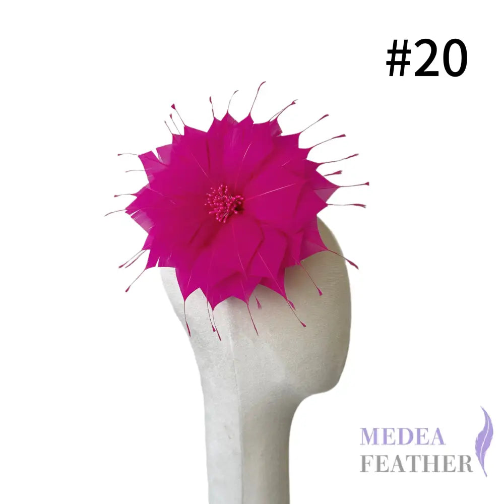 Goose Feather Flower 14cm FM024 - #20 Barbie pink
