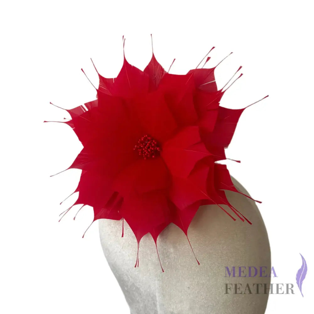 Goose Feather Flower 14cm FM024 - #23 tango red