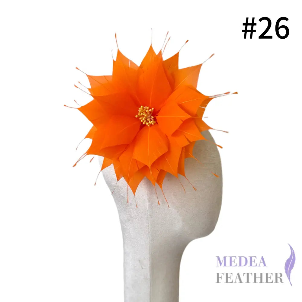 Goose Feather Flower 14cm FM024 - #26 orange