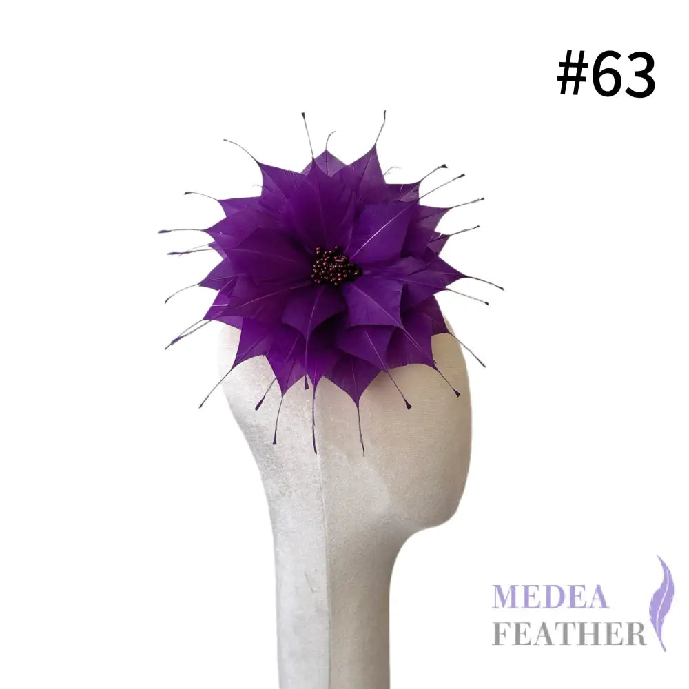 Goose Feather Flower 14cm FM024 - #63 purple