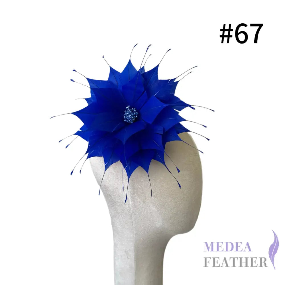 Goose Feather Flower 14cm FM024 - #67 royal blue