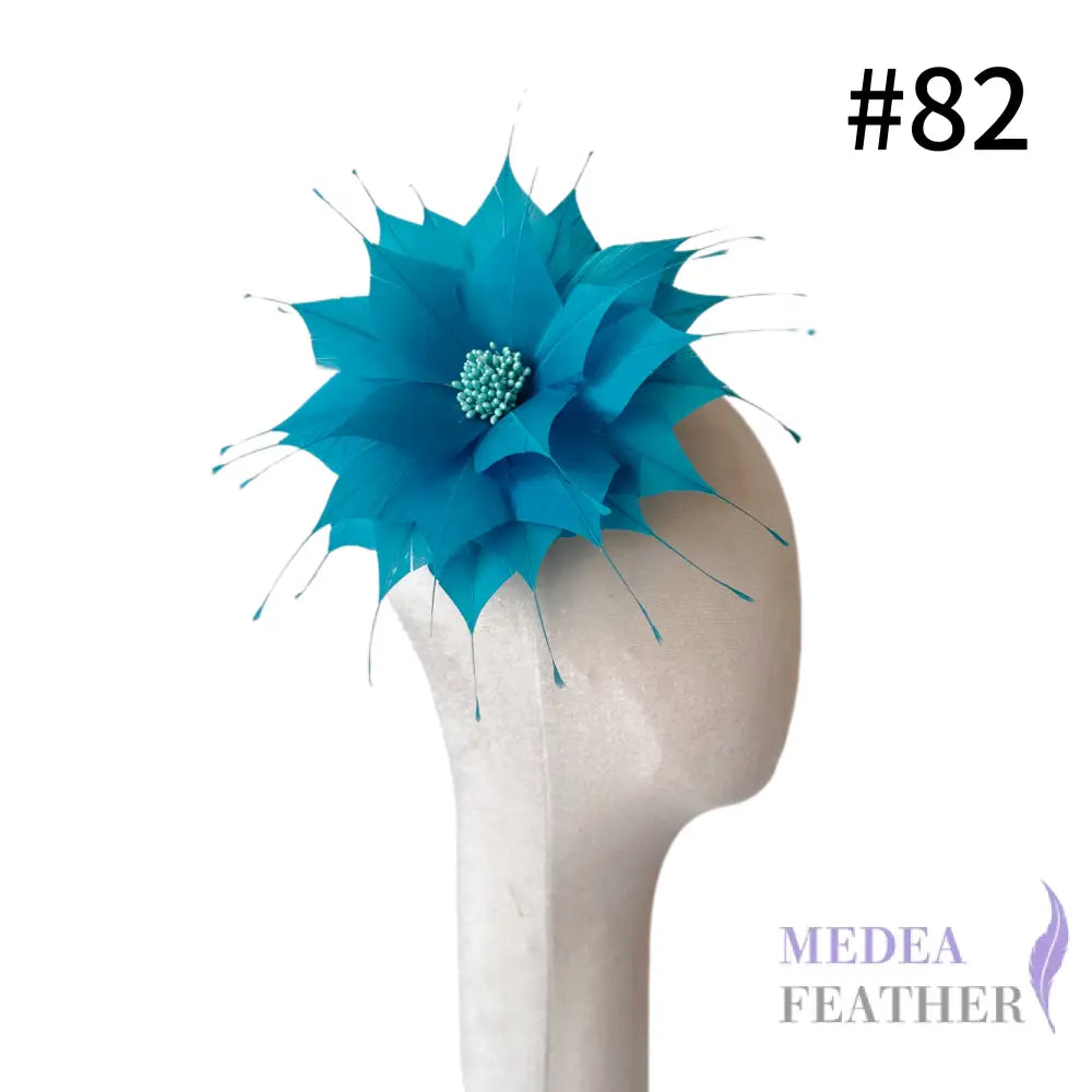 Goose Feather Flower 14cm FM024 - #82 teal