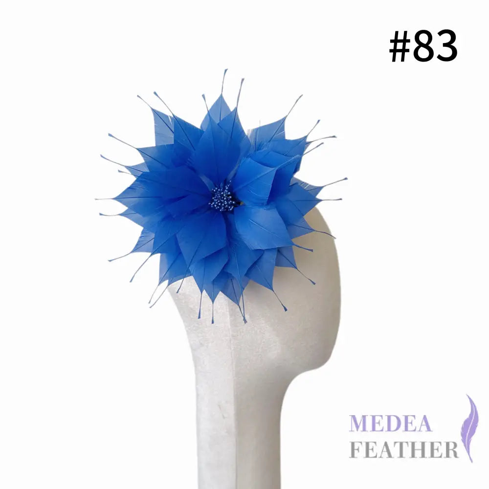 Goose Feather Flower 14cm FM024 - #83 Electron Blue
