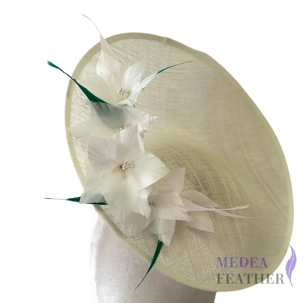 Goose Feather Flower Spray with Spiky Leaves DS26100901 - Custom - Please add text below