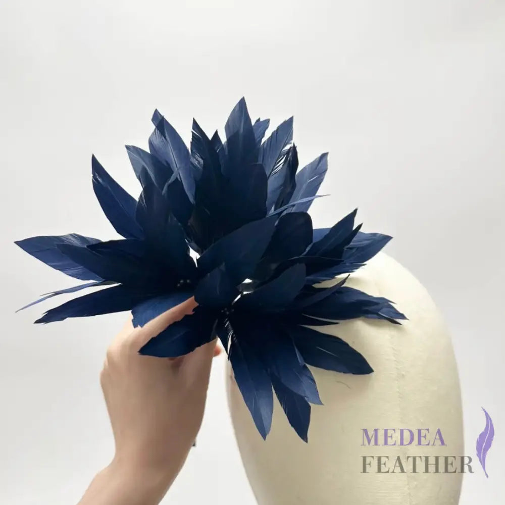 Goose Feather Pom Flower Millinery Hat Mount