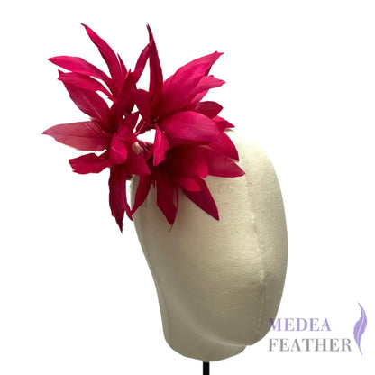 Goose Feather Pom Flower Millinery Hat Mount