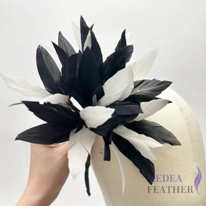 Goose Feather Pom Flower Millinery Hat Mount