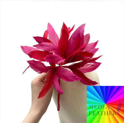 Goose Feather Pom Flower Millinery Hat Mount Custom - Please add text below