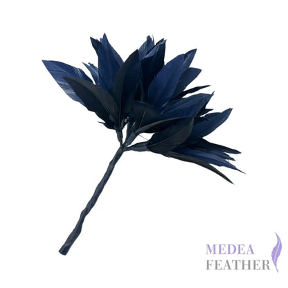 Goose Feather Pom Flower Millinery Hat Mount Navy