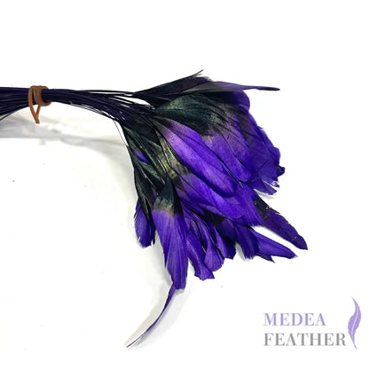 20cm Gradient Dyed Coque Feather - Pack of 5 #63 purple